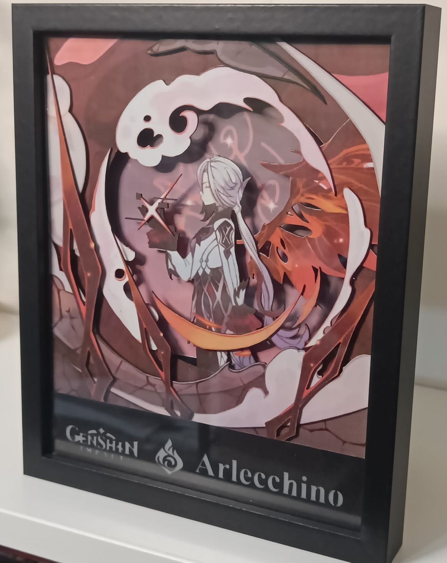 Vista laterale cornice Arlecchino – L'Atelier di Zelda