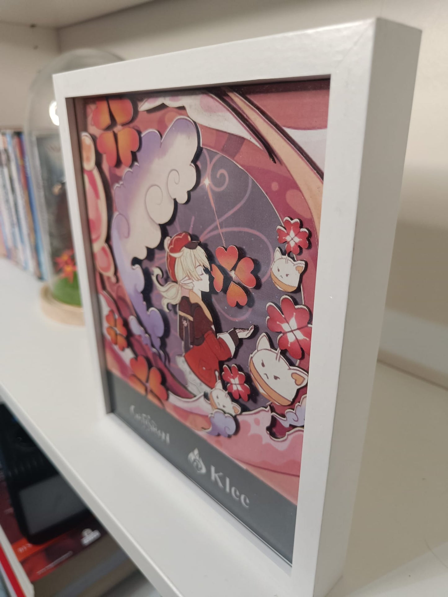 Vista laterale della cornice artigianale Klee – multilivello e profondità 3D