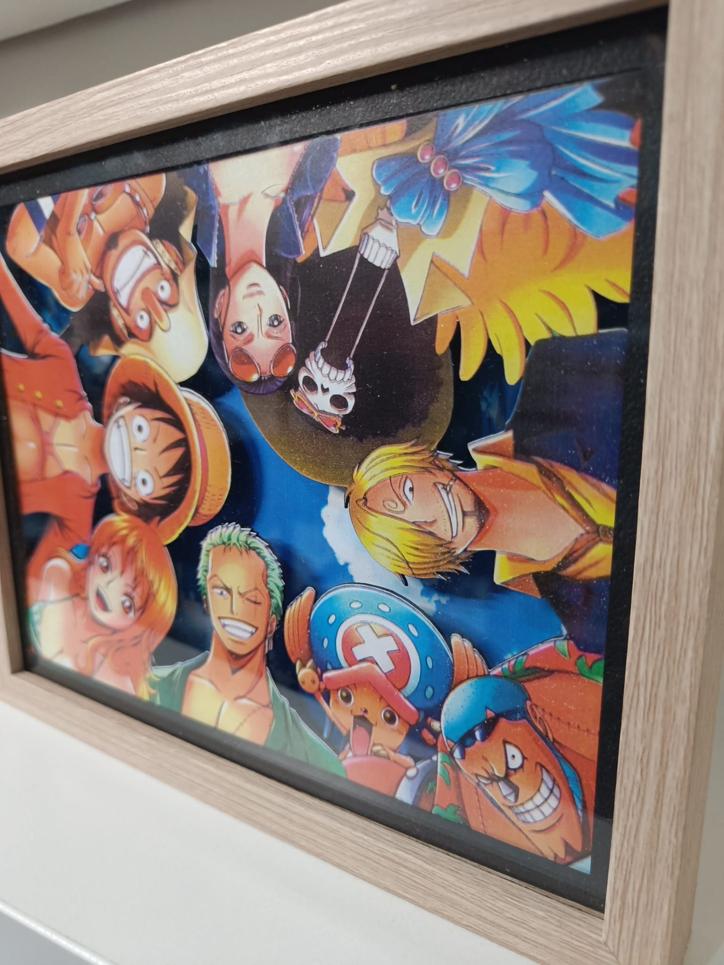 Cornice numerata One Piece con Luffy, Nami, Zoro e gli altri