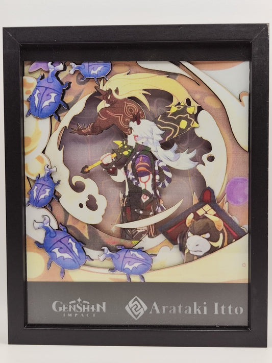 Lightbox Genshin Impact Arataki Itto – personaggio oni in primo piano