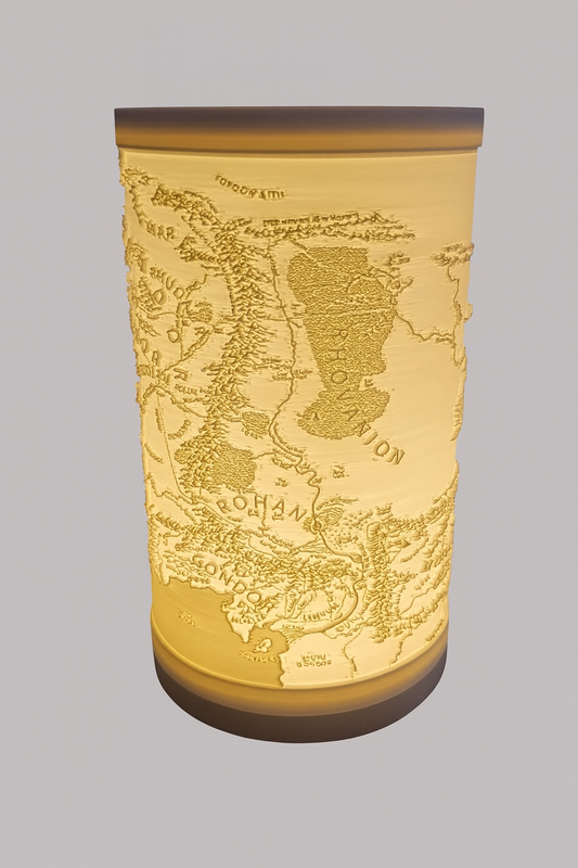 Lampada Signore degli Anelli – Mappa Terra di Mezzo artigianale