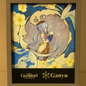 Lightbox artigianale ispirata a Ganyu con sfondo glaciale e cornice bianca