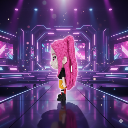 Statua Mira crochet decorazione anime da collezione