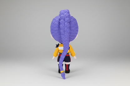 Dettaglio texture effetto filato statua Rumi crochet