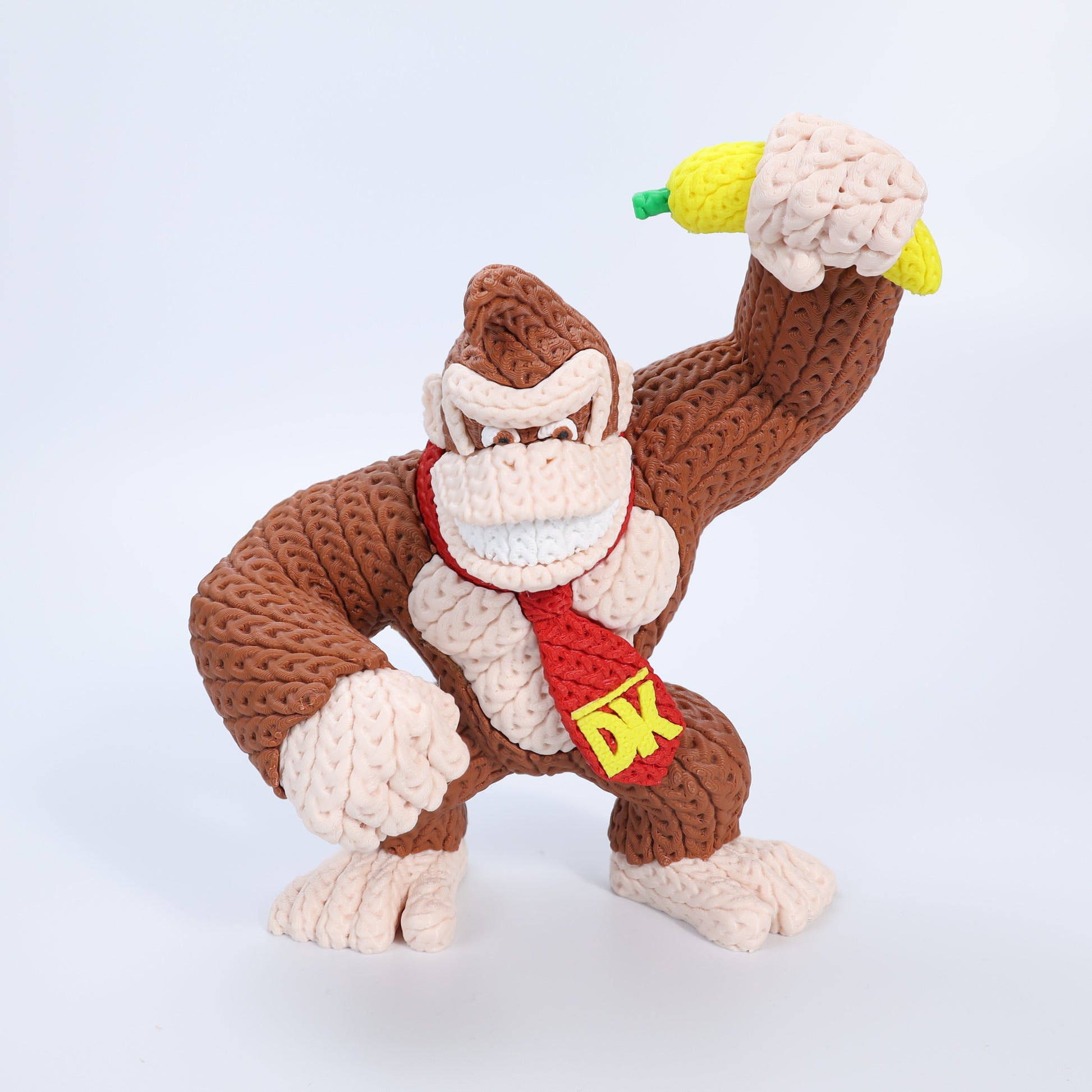 Statua Donkey Kong crochet decorazione gaming da collezione