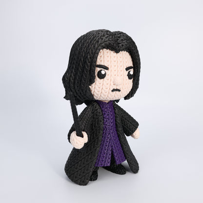 Statuina Severus Piton stile crochet decorativa 3D collezione magica