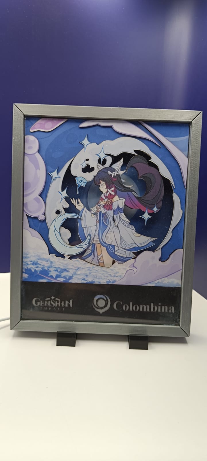 Lightbox Colombina Genshin Impact | Cornice luminosa artigianale