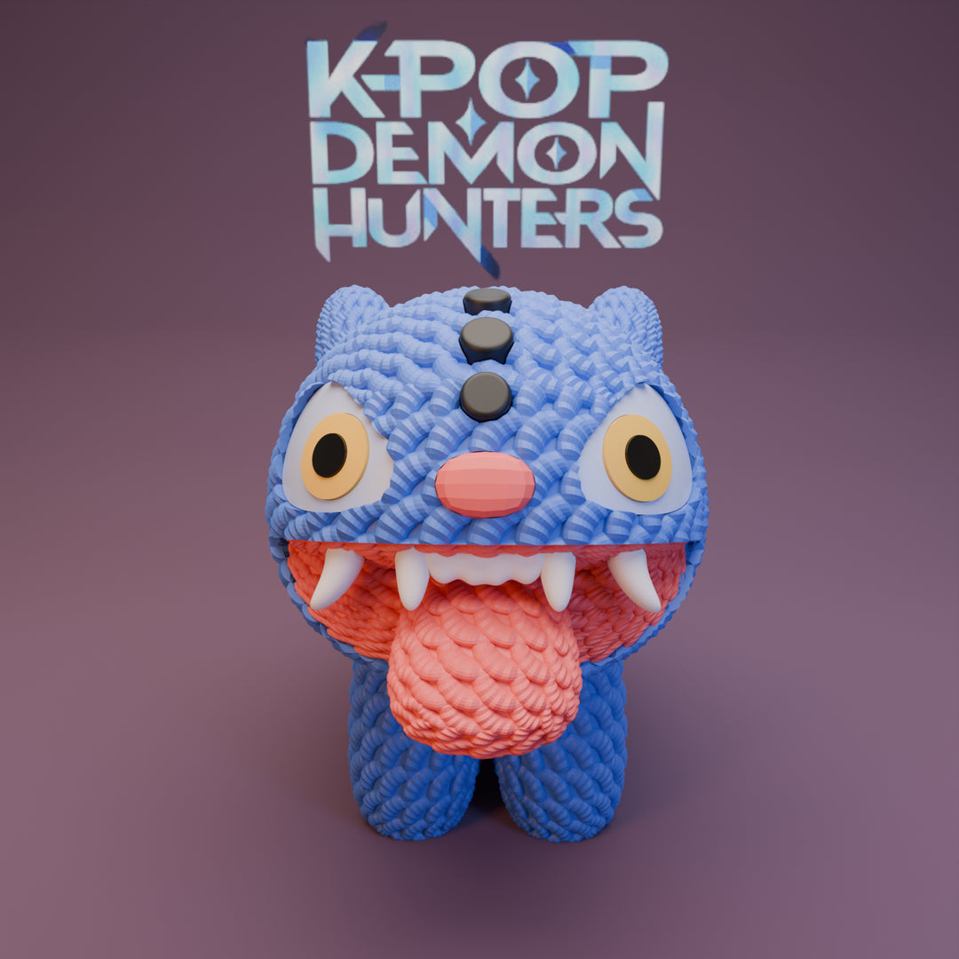 Derpy Tiger K-Pop Demon Hunters con lingua sporgente e occhi buffi