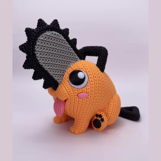 Statua Pochita crochet decorazione anime da collezione
