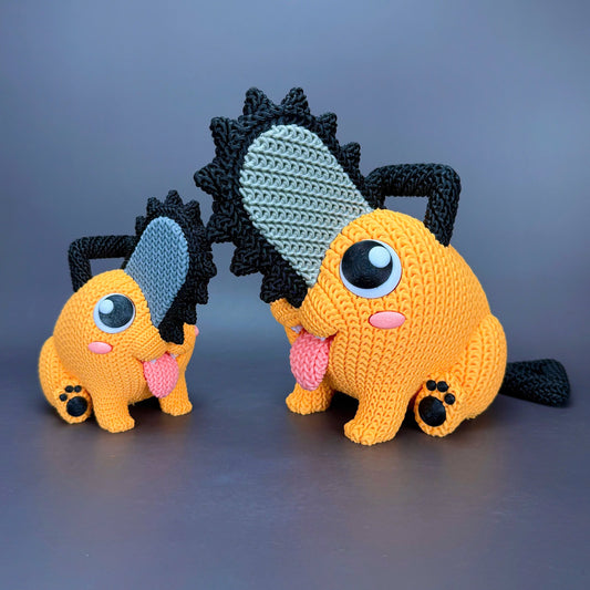 Statua Pochita crochet decorazione anime da collezione