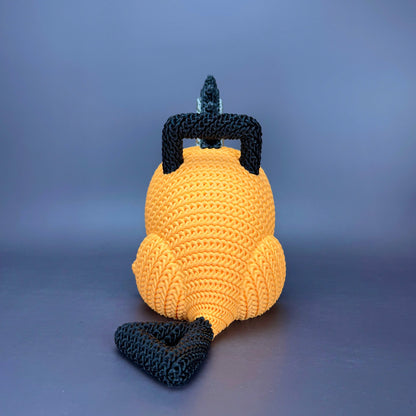 Dettaglio texture effetto filato statua Pochita